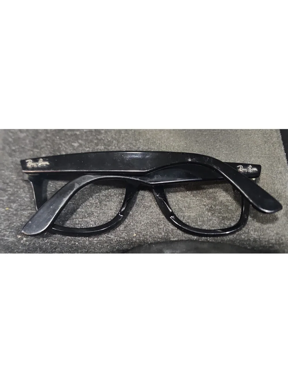 Ray Ban RB2140 901 Cracked Rim Black Wayfarer Scratched Sunglasses Frame 50-22
